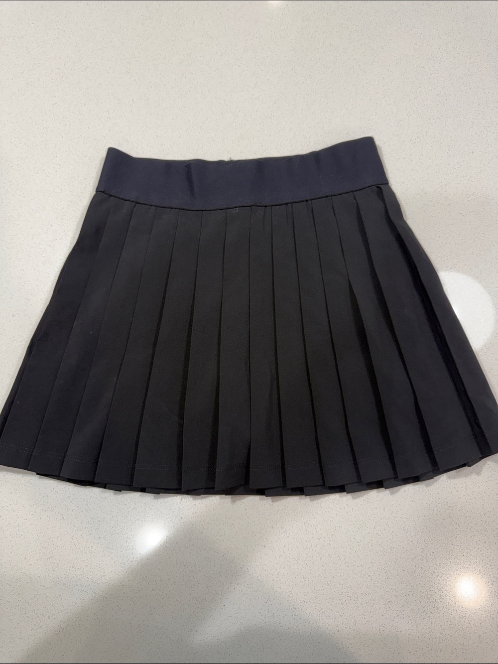 Athletic Works Girls Black Pleated Skater Skirt